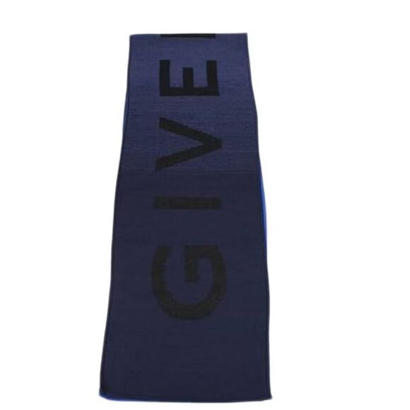 Givenchy Degrade Scarf With Logo in Blue & Black For Unisex - Made in It… - Picture 12 of 16